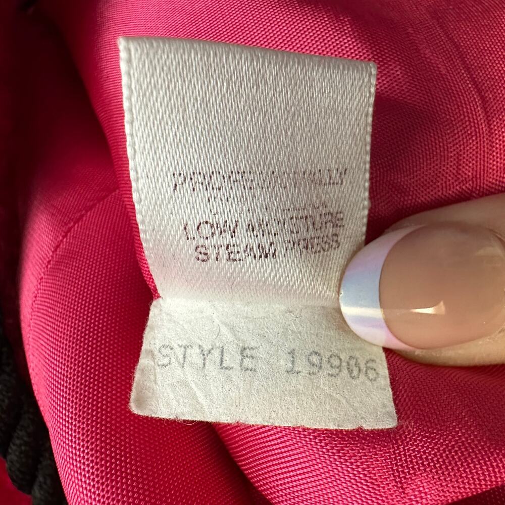 Susan Bristol Pink Black Worsted Wool Blend Suit Jacket Blazer Size 12 Vintage - Picture 6 of 8